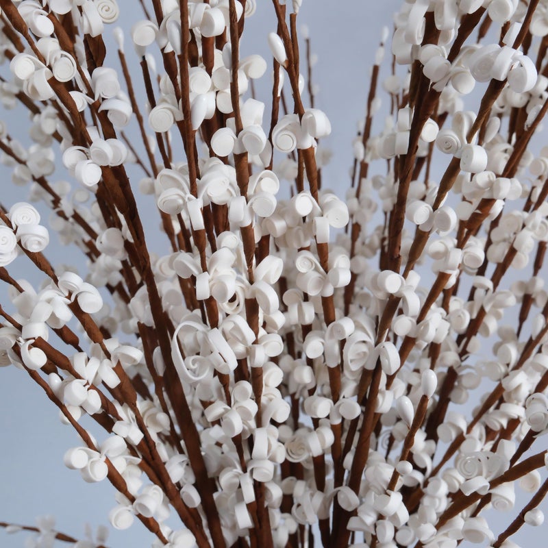 NOLAST 10pcs Artificial Flowers Fake Flower Faux Tall Flowers Branches Long Stems for Vase Wedding Home Office Party Hotel Restaurant Decoration (White) - Image 3